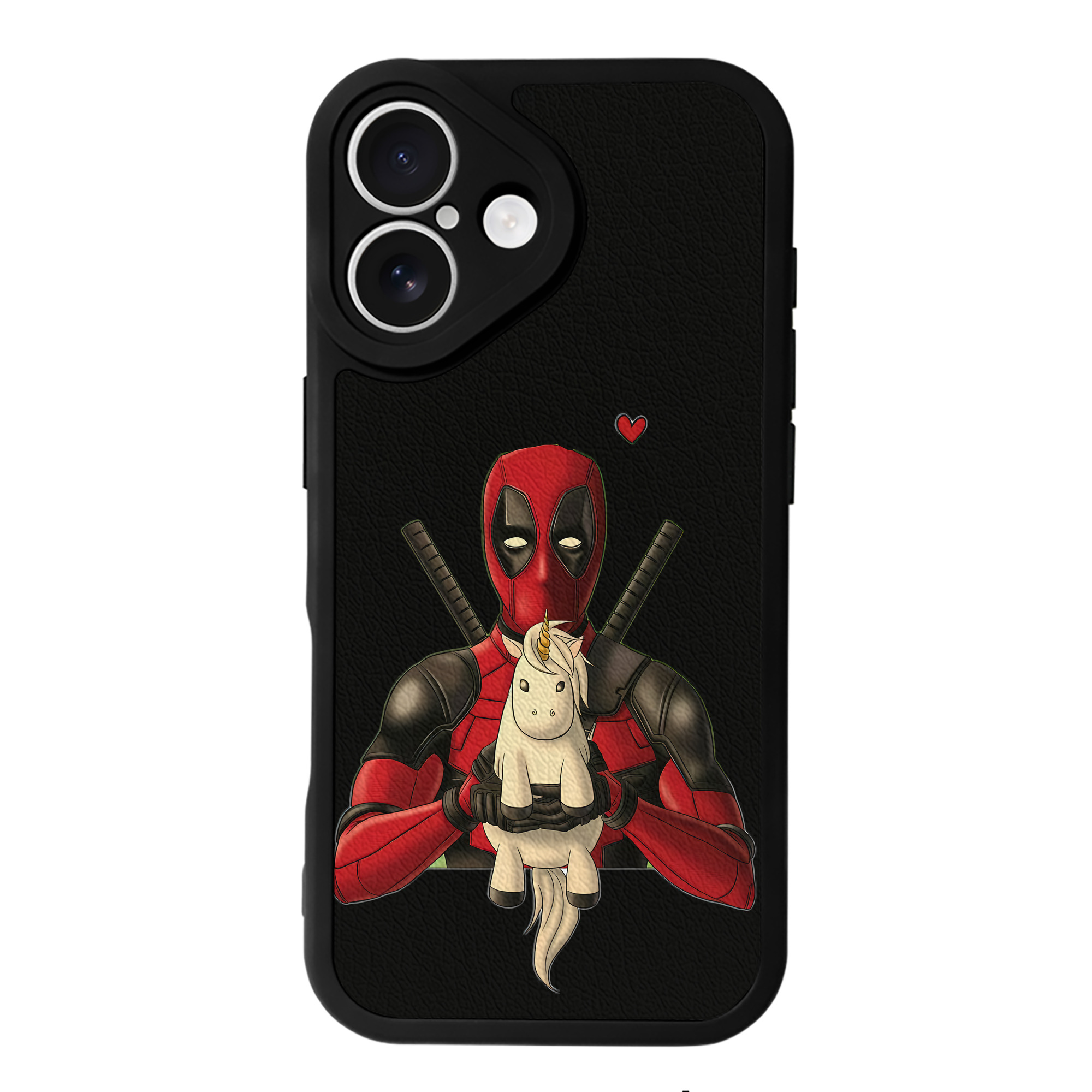 （画像用） Deadpool デッドプール 【iPhone 16シリーズ対応】シリコンスマホケース（レザー調） 材質：シリコン